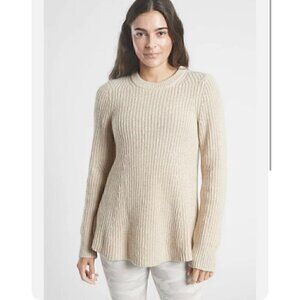 Athleta Sierra Wool Blend Ivory Sweater Women’s Size Small